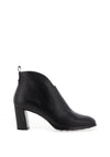 Wonders Flex Patent Croc Leather High Heeled Boots, Black