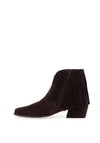 Wonders Charme Suede Western Tassel Ankle Boots, Brown