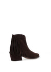 Wonders Charme Suede Western Tassel Ankle Boots, Brown