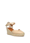 Wonders Woven Leather Wedges Espadrille Sandals, Beige