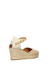 Wonders Woven Leather Wedges Espadrille Sandals, Beige