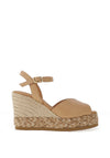 Wonders Willer Woven Chunky Wedge Espadrille Sandals, Beige