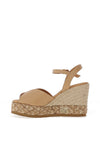 Wonders Willer Woven Chunky Wedge Espadrille Sandals, Beige