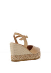 Wonders Willer Woven Chunky Wedge Espadrille Sandals, Beige