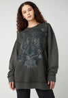 Wrangler Tiger Print Sweatshirt, Faded Black