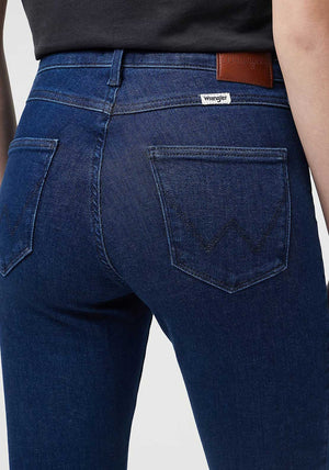 Wrangler High Rise Skinny Ankle Grazer Jeans, Medium Blue