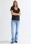 Wrangler Patch Pocket Detail Flared Jeans, Blue