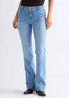 Wrangler Patch Pocket Detail Flared Jeans, Blue