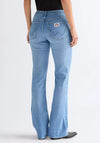Wrangler Patch Pocket Detail Flared Jeans, Blue