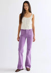 Wrangler Patch Pocket Flared Denim Jeans, Purple