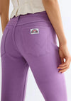 Wrangler Patch Pocket Flared Denim Jeans, Purple