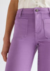 Wrangler Patch Pocket Flared Denim Jeans, Purple