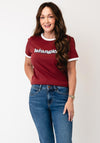 Wrangler Logo Print T-Shirt, Wine