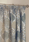 Riva Wylder Floral Nature Ophelia Pencil Pleat 66”x90” Curtains, Wedgewood