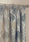 Riva Wylder Floral Nature Ophelia Pencil Pleat 66”x90” Curtains, Wedgewood