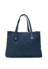 Xti Womens Denim Shoulder Bag, Navy