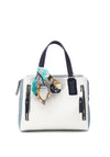 Xti Womens Faux Leather Grab Bag, White & Blue