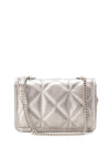 Xti Womens Quilted Shoulder Bag, Silver