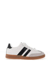 Xti Stripe Detail Lace Up Trainers, White