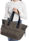 Xti Embellished Quilted Tote Bag, Green