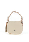 Xti Womens Faux Leather Braided Shoulder Bag, Hielo