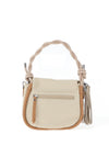 Xti Womens Faux Leather Braided Shoulder Bag, Hielo