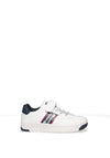 Xti Boys Lace and Velcro Faux Leather Trainer, White