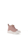 Xti Kids Faux Leather Hi Top Trainer, Blush Pink
