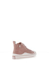 Xti Kids Faux Leather Hi Top Trainer, Blush Pink