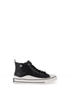 Xti Kids Faux Leather Hi Top Trainer, Black
