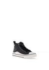 Xti Kids Faux Leather Hi Top Trainer, Black