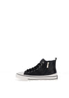 Xti Kids Faux Leather Hi Top Trainer, Black