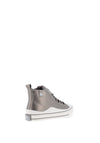 Xti Kids Faux Leather Hi Top Trainer, Metallic