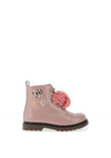 Xti Girls Heart Pom Pom Patent Boot, Blush Pink