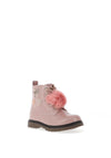Xti Girls Heart Pom Pom Patent Boot, Blush Pink