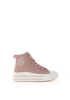 XTI Girls 150854 Canvas Platform Hi Top Trainer, Nude