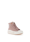 XTI Girls 150854 Canvas Platform Hi Top Trainer, Nude