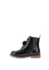 Xti Glitter Patch Lace Up Boots, Black