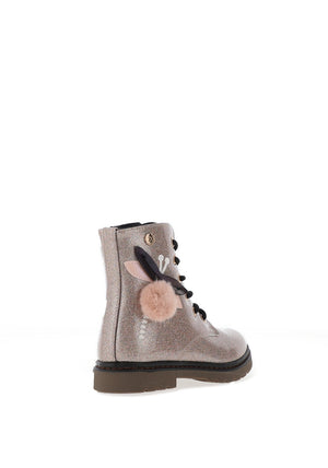 XTi Girls 151395 Dragonfly Glitter Ankle Boots, Nude