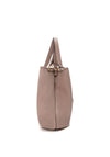 Xti Womens Faux Pebbled Leather Tote Bag, Taupe