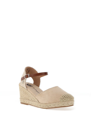 Xti Womens Woven Wedge Sandals, Gold