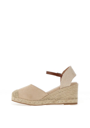 Xti Womens Woven Wedge Sandals, Gold