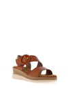 Xti Womens Faux Leather Wedge Sandals, Camel