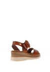 Xti Womens Faux Leather Wedge Sandals, Camel