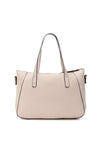 XTI Faux Pebbled Leather Shoulder Bag, Beige