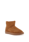 Xti Womens Faux Suede Flat Ankle Boot, Camel