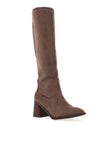 Xti Womens Faux Suede Knee High Boots, Taupe