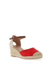 Xti Womens Woven Wedge Sandals, Red