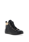 Xti Womens Star Embossed High Top Trainers, Black