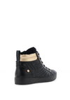Xti Womens Star Embossed High Top Trainers, Black